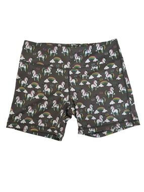 IAB | MFG Unicorns Sharkfin No-Ride 5’’ Booty Shorts Size small/6 gray & white